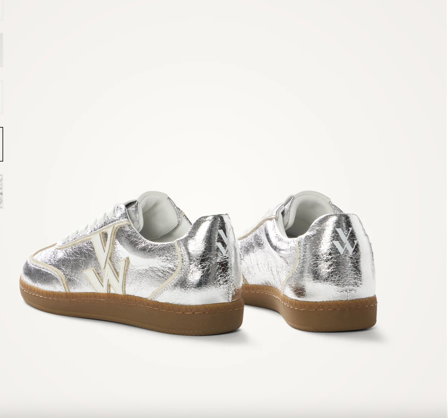 VANESSA WU - Baskets monogramme SARAH SILVER a semelle rétro
