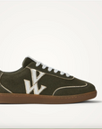 VANESSA WU. - Baskets monogramme SARAH KAKI a semelle rétro