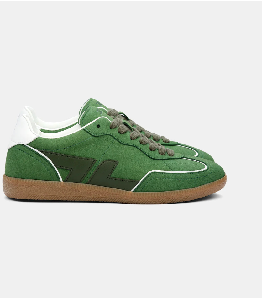 ZETA - DELTA GREEN - Basket VINTAGE et durable en suède vegan -