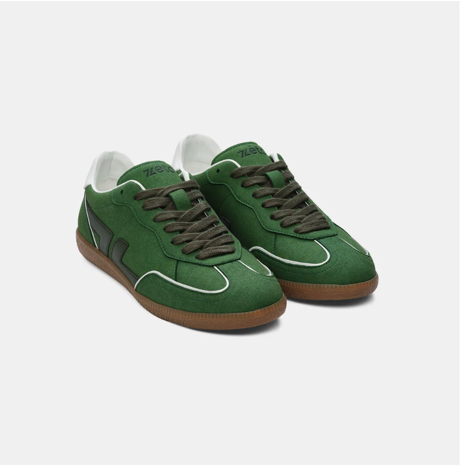 ZETA - DELTA GREEN - Basket VINTAGE et durable en suède vegan -