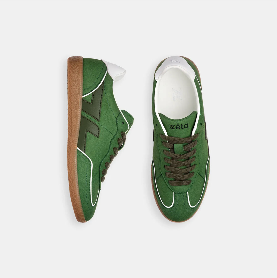ZETA - DELTA GREEN - Basket VINTAGE et durable en suède vegan -