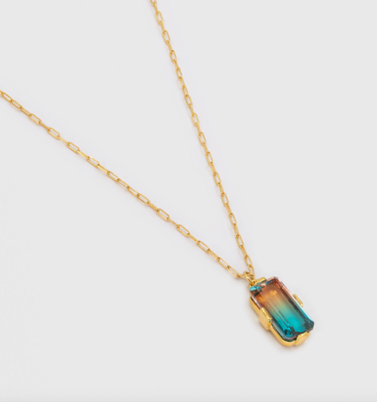 UNE A UNE - Collier RAINBOW AQUA ORANGE