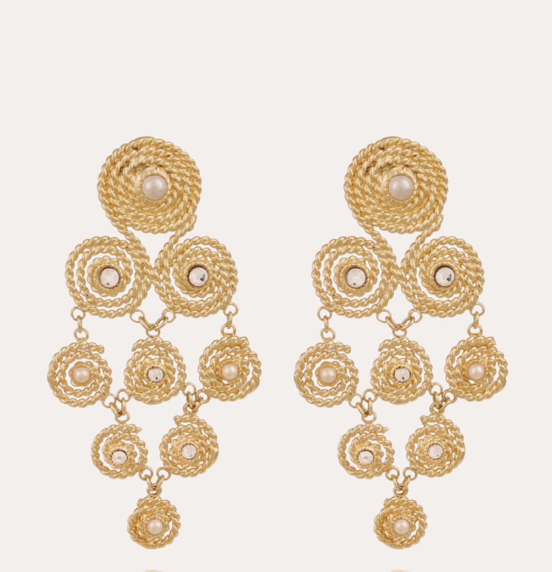 GAS BIJOUX - Boucles d'oreilles MISTRAL dorées à l'or fin grand modèle