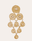 GAS BIJOUX - Boucles d'oreilles MISTRAL dorées à l'or fin grand modèle
