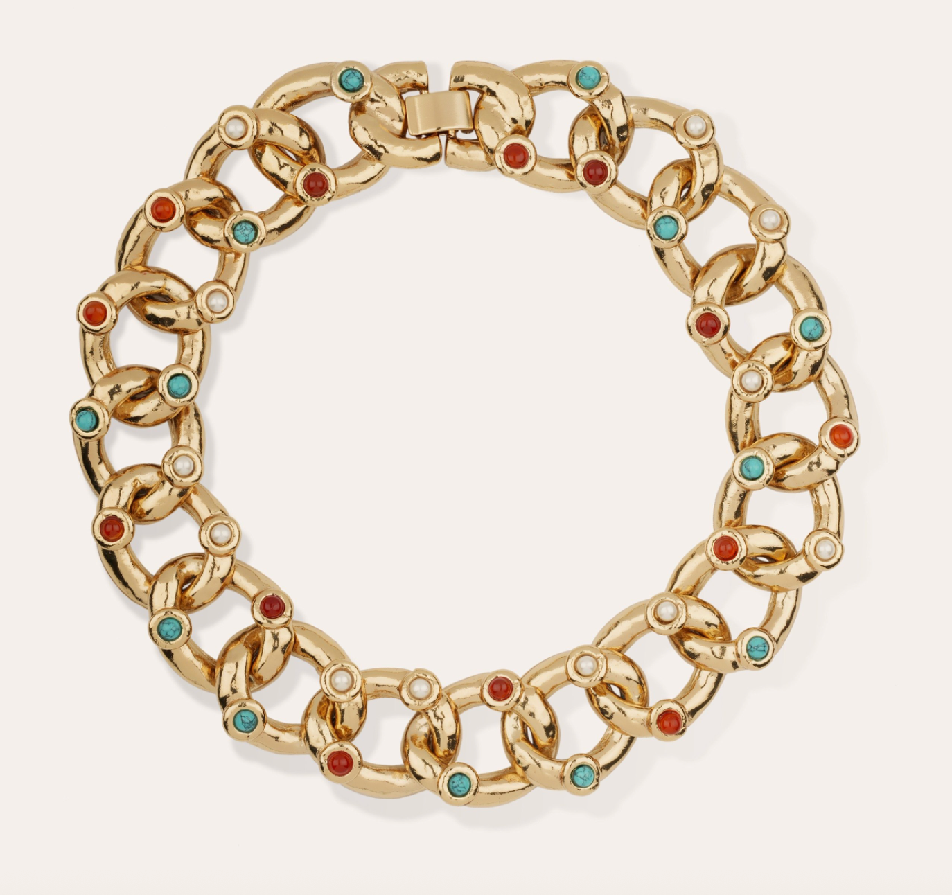 GAS BIJOUX - Collier MITSI doré à l'or fin - Cornaline- Perle d'eau douce et Amazonite