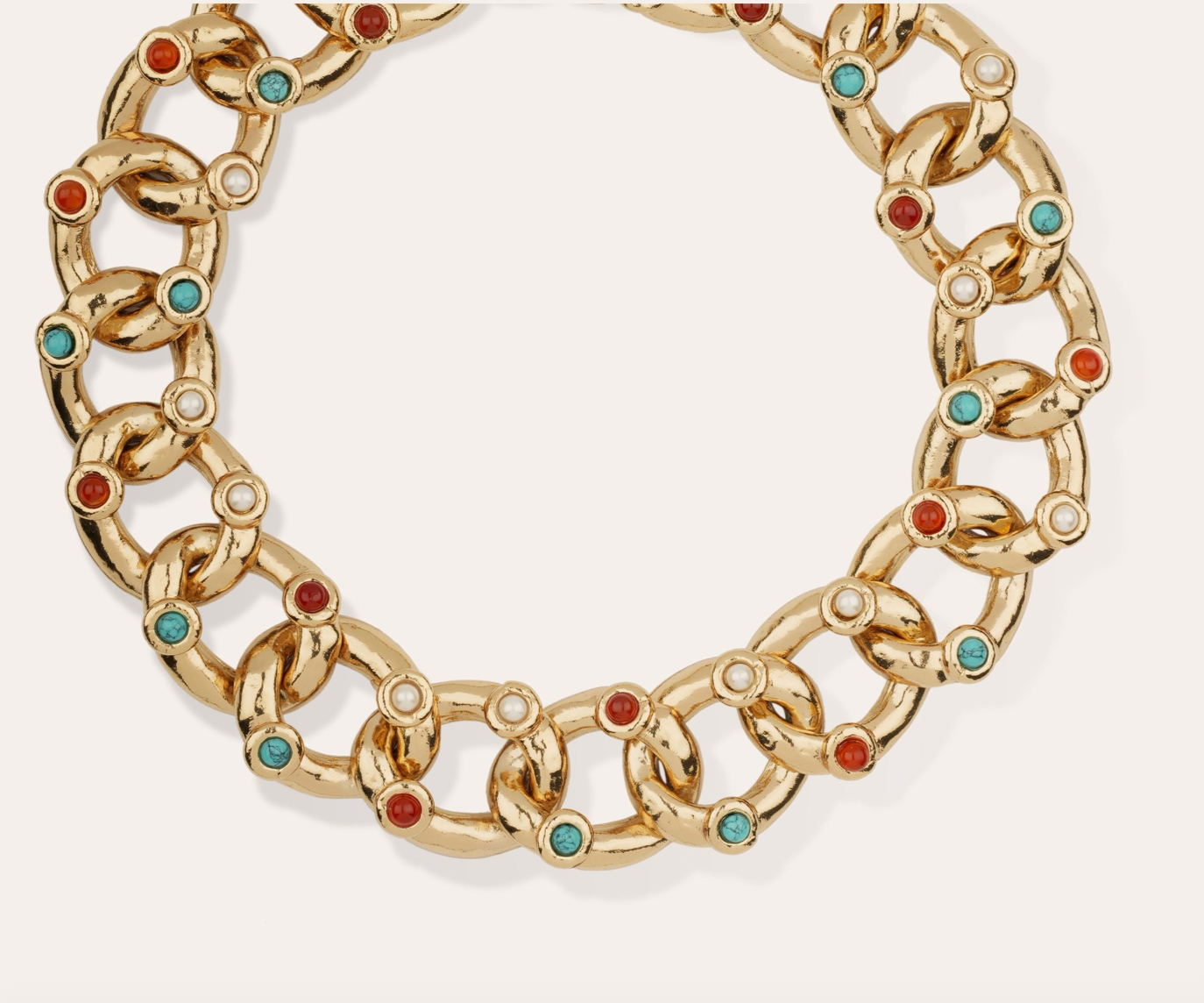 GAS BIJOUX - Collier MITSI doré à l'or fin - Cornaline- Perle d'eau douce et Amazonite