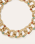 GAS BIJOUX - Collier MITSI doré à l'or fin - Cornaline- Perle d'eau douce et Amazonite