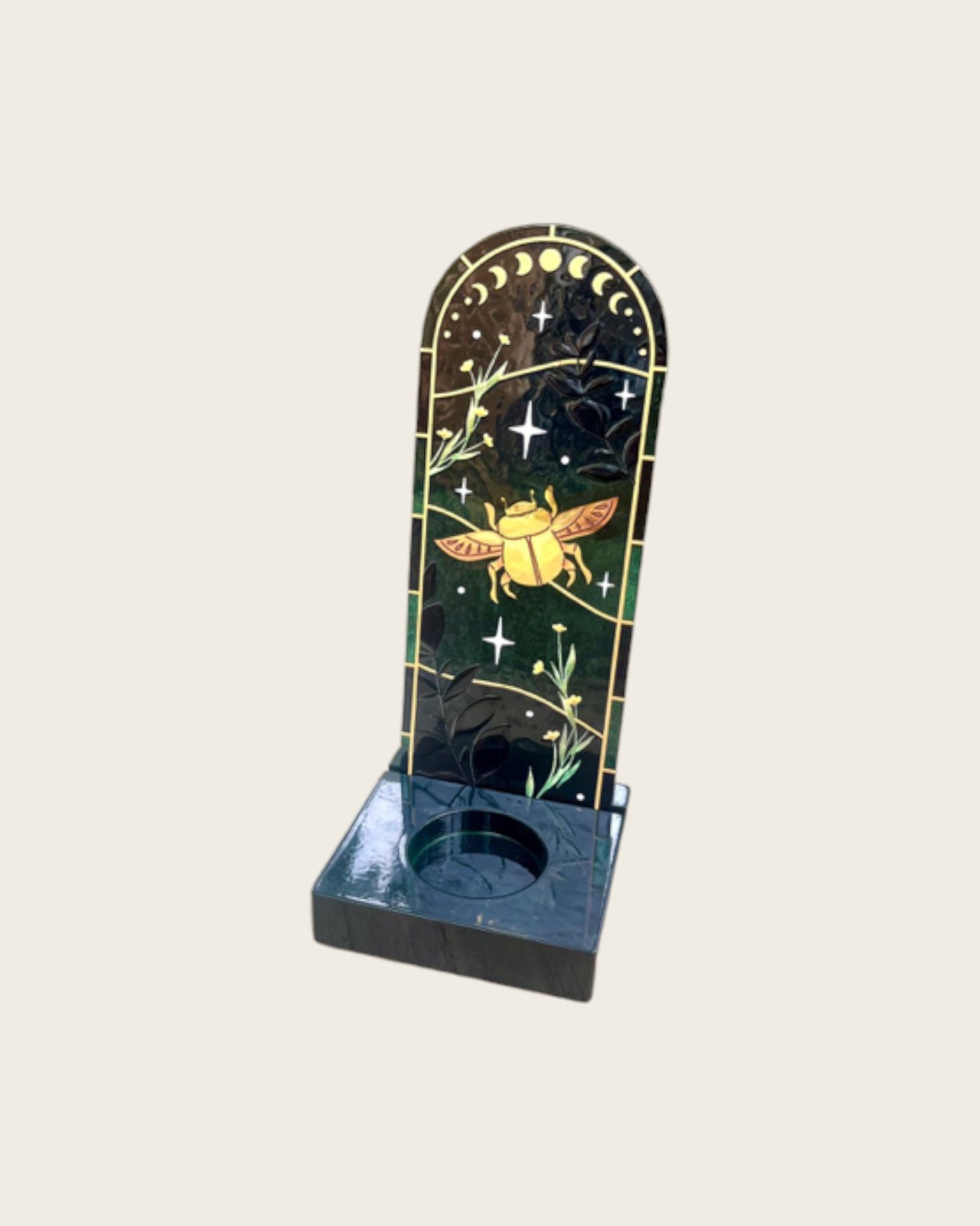 RITUEL DE LUNE - Vitraux Autel intention Scarabée pour la chance