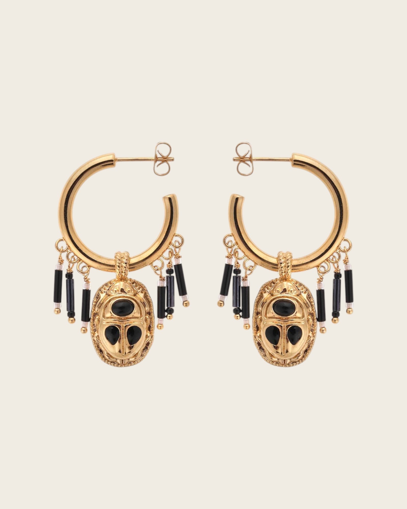 HIPANEMA - Boucles d'oreilles Valdo Noir