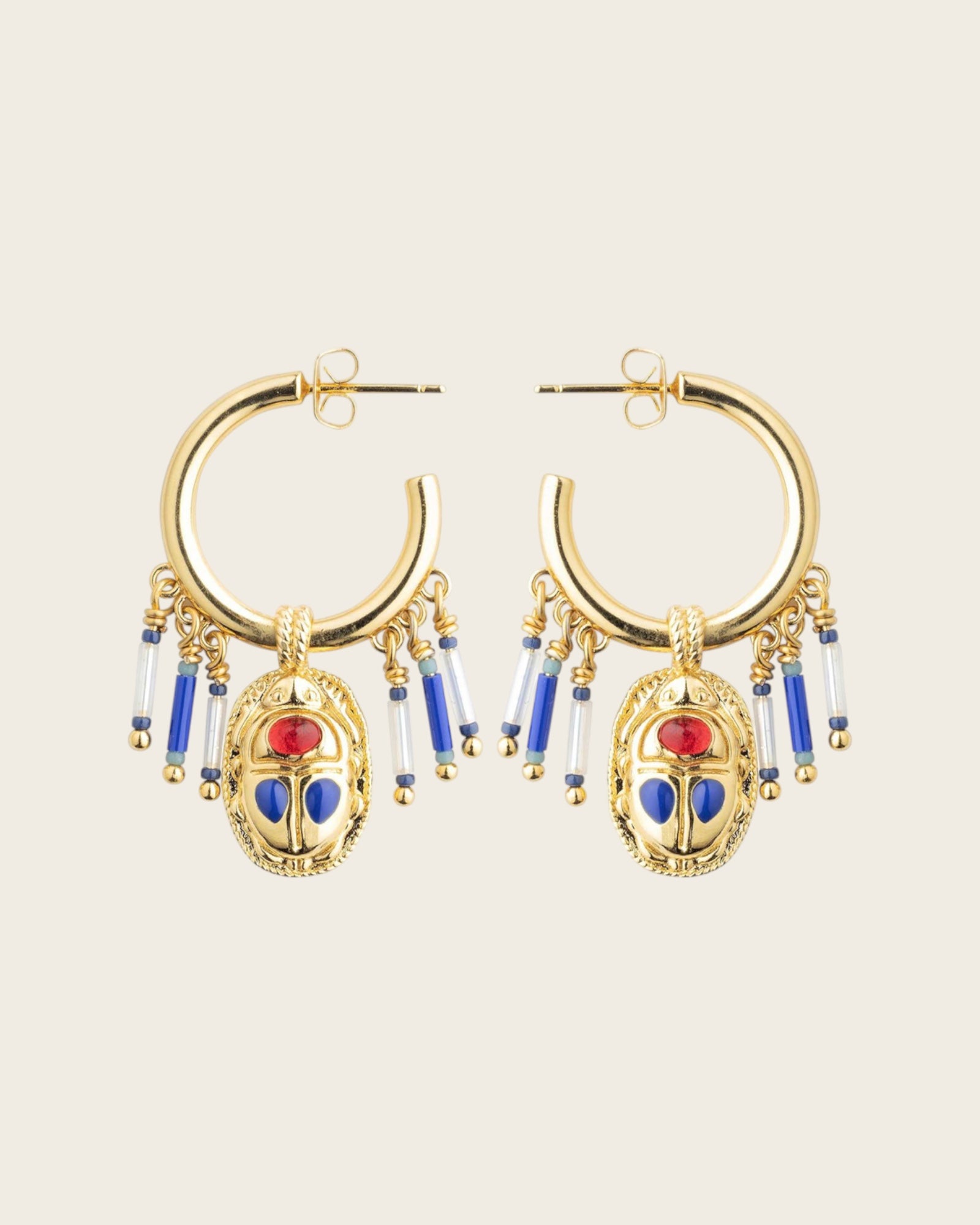 HIPANEMA - Boucles d'oreilles Valdo Bleu