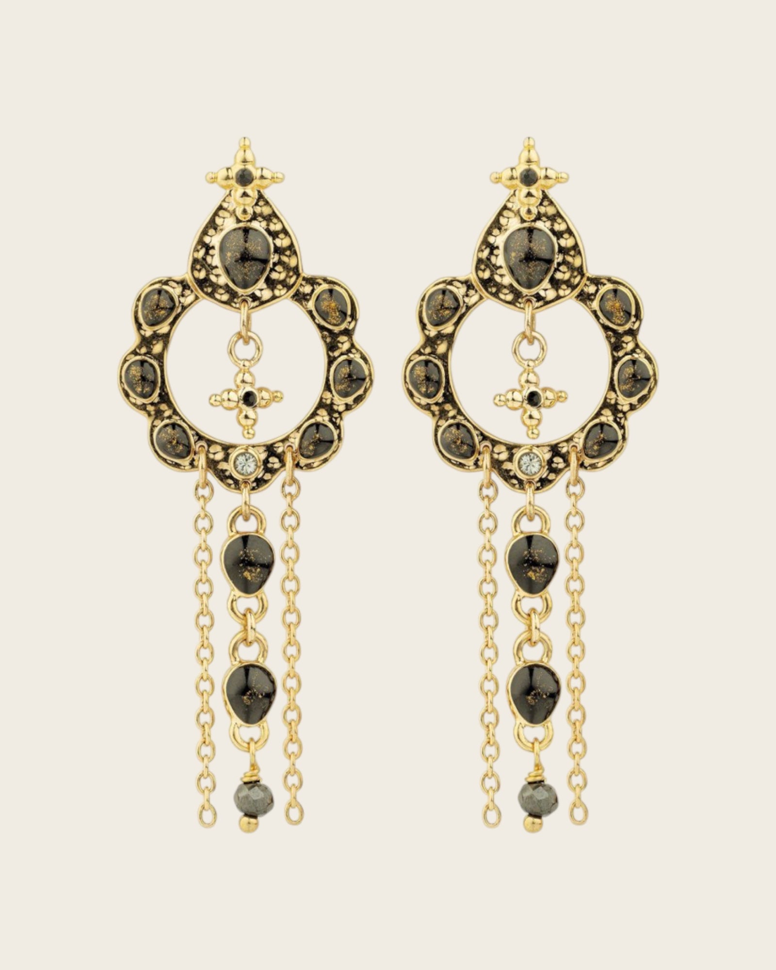 HIPANEMA - Boucles d'oreilles Adrya Noir