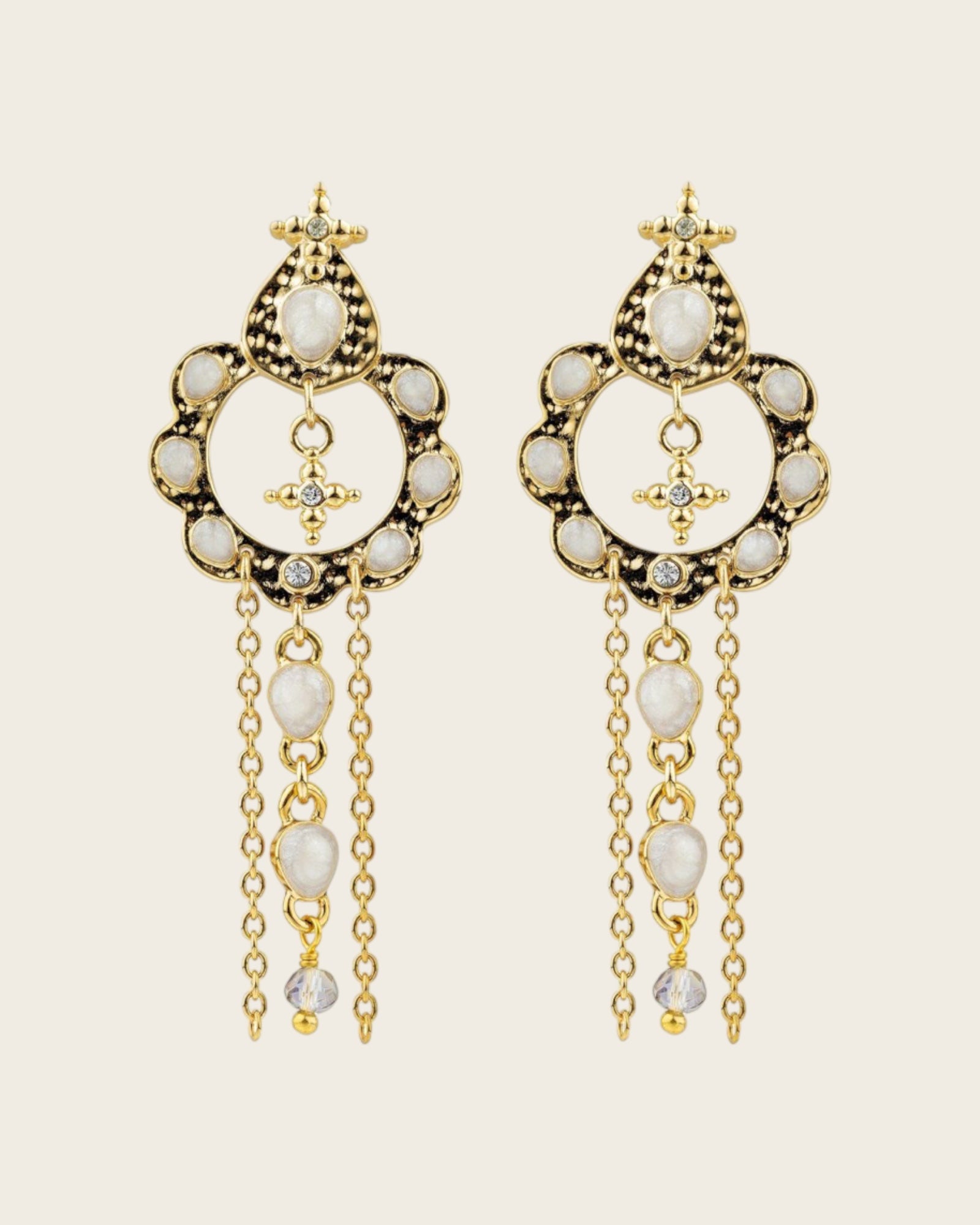 HIPANEMA - Boucles d'oreilles Adrya Blanc