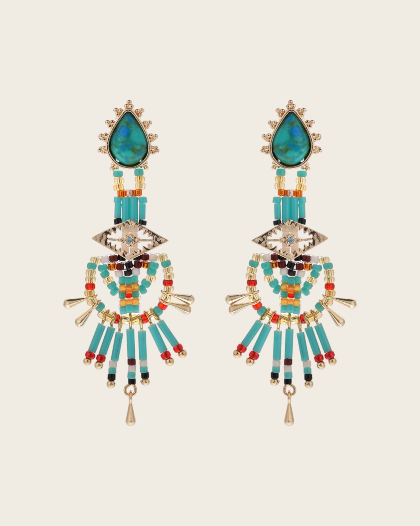 HIPANEMA - Boucles d'oreilles Halba Turquoise