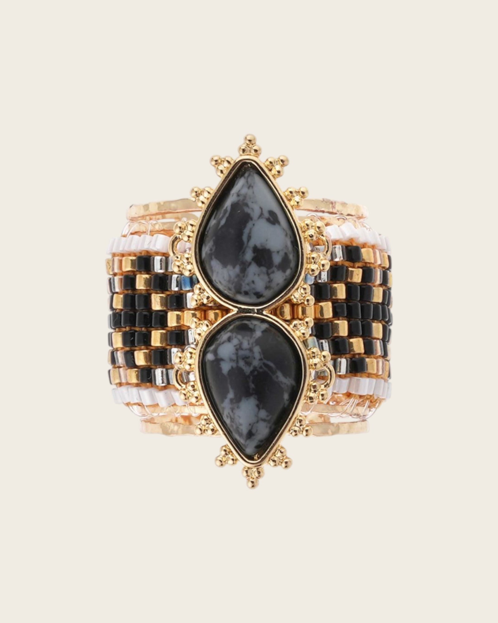 HIPANEMA - Bague Viva Noir