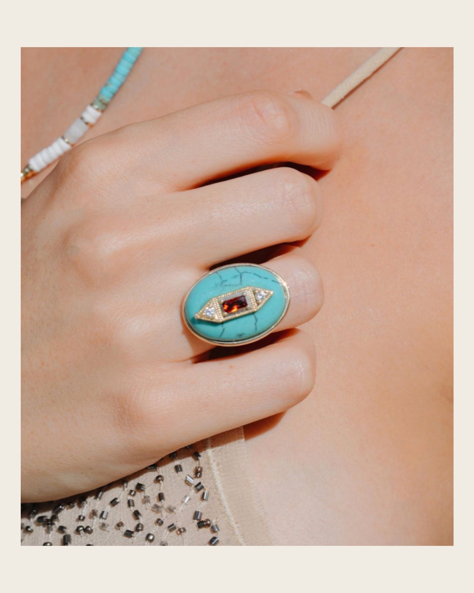 HIPANEMA - Bague Teonie Turquoise