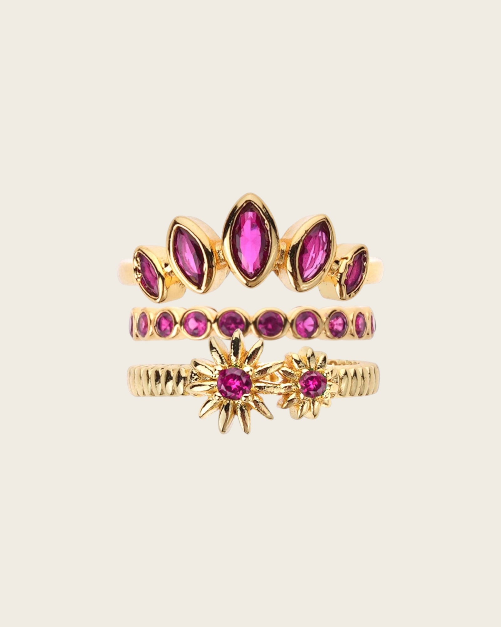 HIPANEMA - Bague Jacinta Fushia