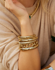 ZAG BJOUX - Bracelet jonc CARLINE acier doré