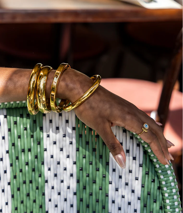 ZAG BJOUX - Bracelet jonc CARLINE acier doré