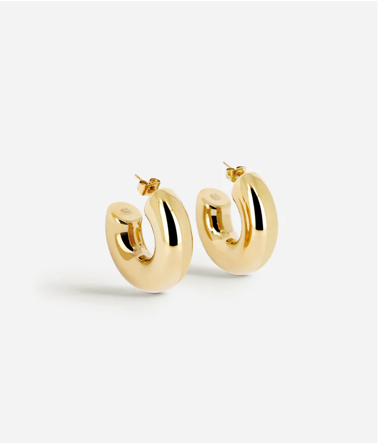 ZAG BIJOUX - Boucles d'oreilles CHANTAL acier doré