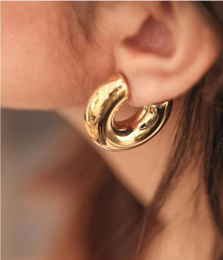 ZAG BIJOUX - Boucles d'oreilles CHANTAL acier doré