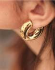 ZAG BIJOUX - Boucles d'oreilles CHANTAL acier doré