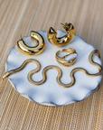 ZAG BIJOUX - Boucles d'oreilles CHANTAL acier doré