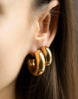 ZAG BIJOUX - Boucles d'oreilles CHANTAL acier doré