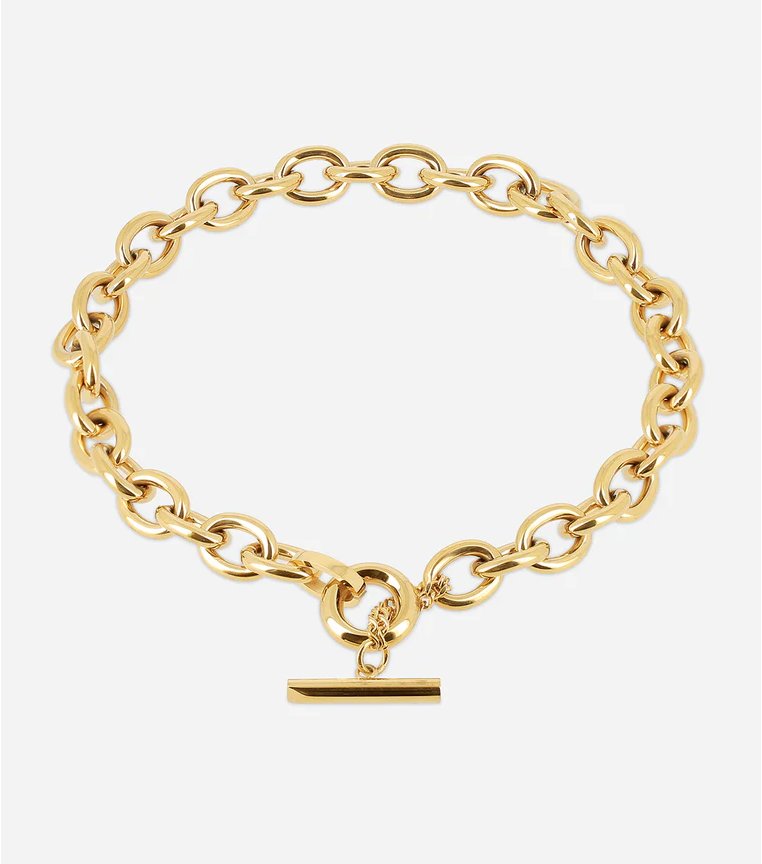 ZAG BIJOUX - Collier ECUME acier doré