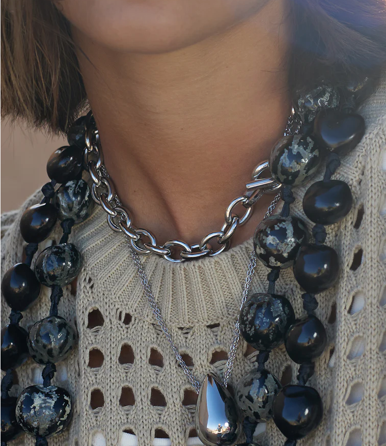 ZAG BIJOUX - Collier ECUME acier argenté