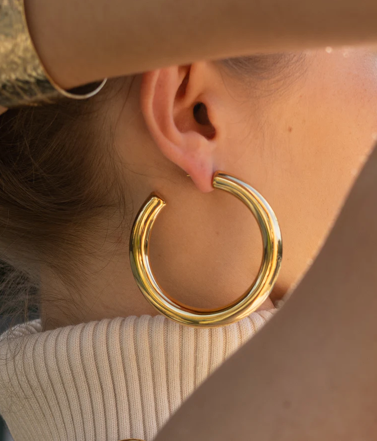 ZAG BIJOUX - Boucles d'oreilles TYSIA acier doré