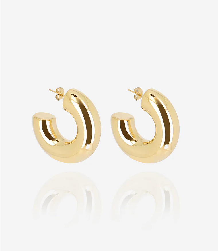 ZAG BIJOUX - Boucles d'oreilles AMANDE acier doré