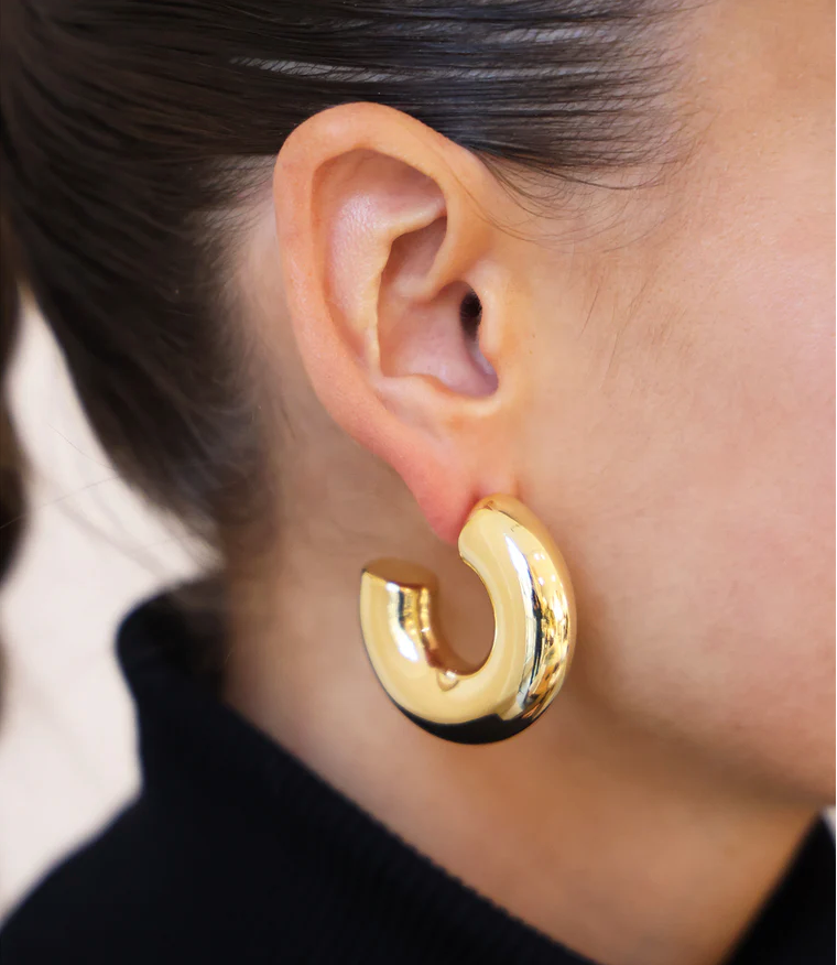 ZAG BIJOUX - Boucles d'oreilles AMANDE acier doré