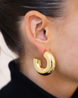ZAG BIJOUX - Boucles d'oreilles AMANDE acier doré