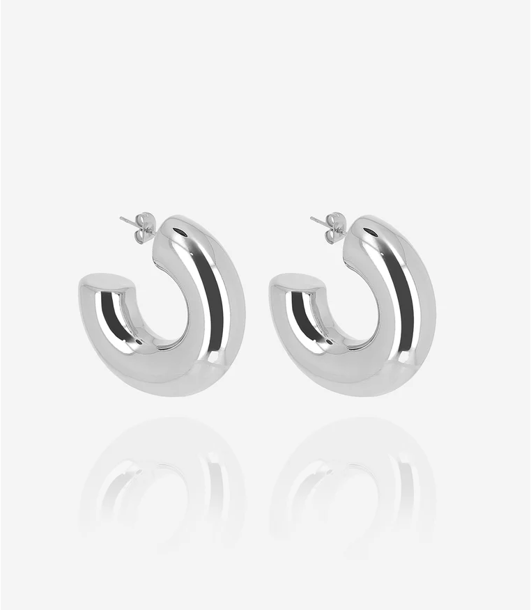 ZAG BIJOUX - Boucles d'oreilles AMANDE acier argenté