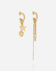 ZAG BIJOUX - Boucles d'oreille CURE acier doré