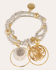 GAS BIJOUX - Bracelet MERLIN IDYLLE bicolore - Nacre blanche