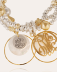 GAS BIJOUX - Bracelet MERLIN IDYLLE bicolore - Nacre blanche