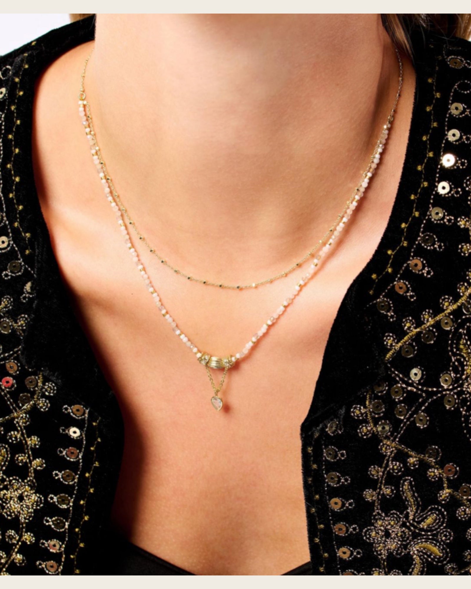 HIPANEMA - Collier Talena Blanc