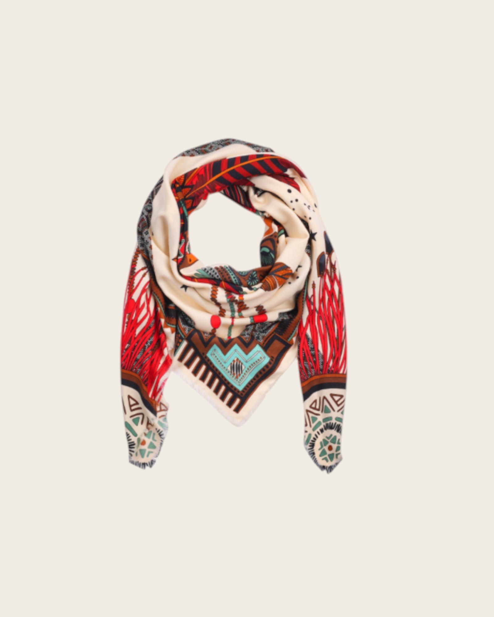 WILD - Foulards Nouveau Western Big Beige