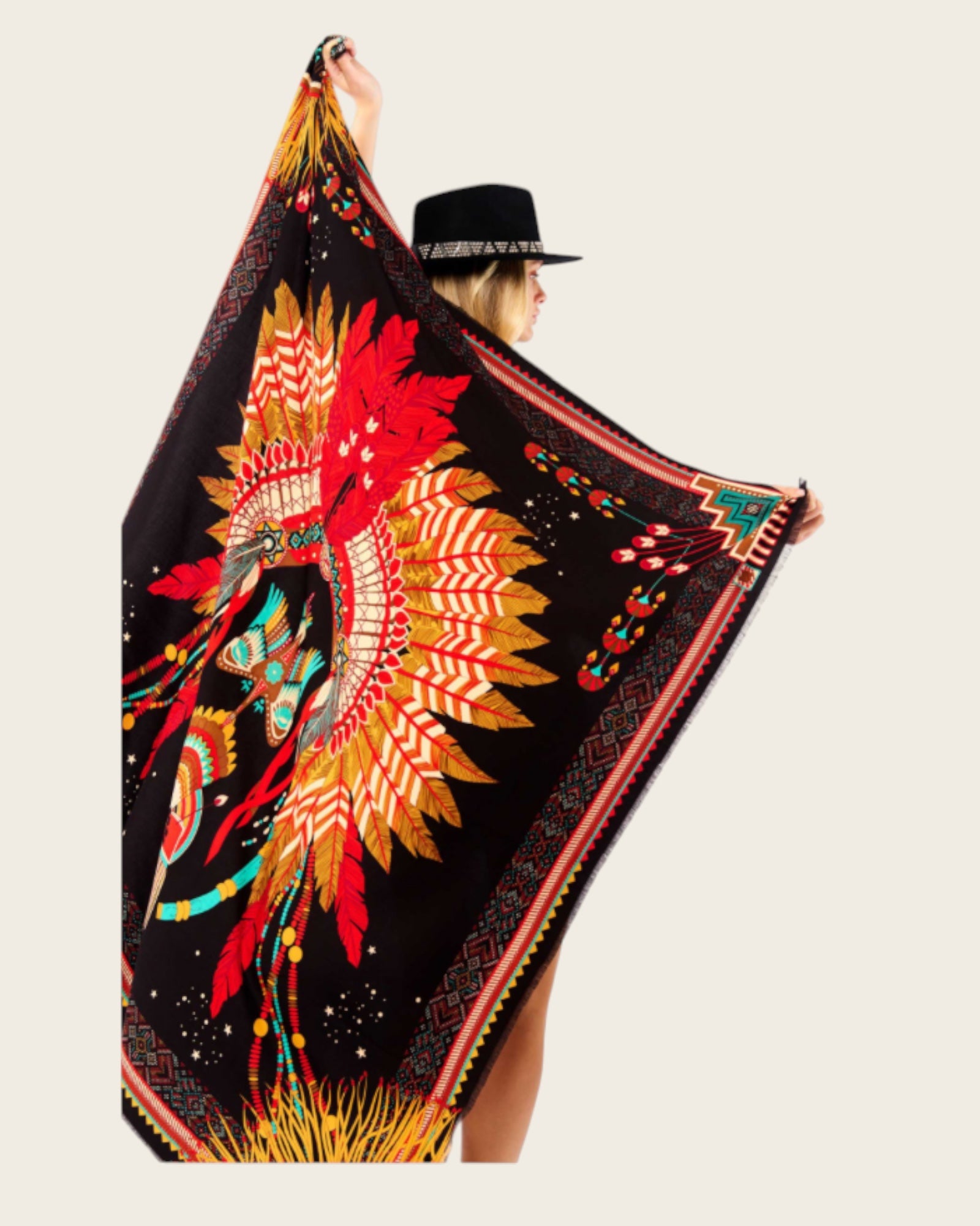 WILD - Foulards Nouveau Western Big Noir