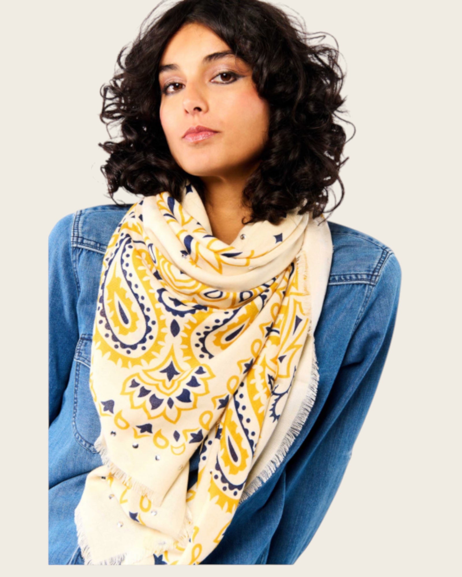 WILD - Foulards Paisley Big Blanc