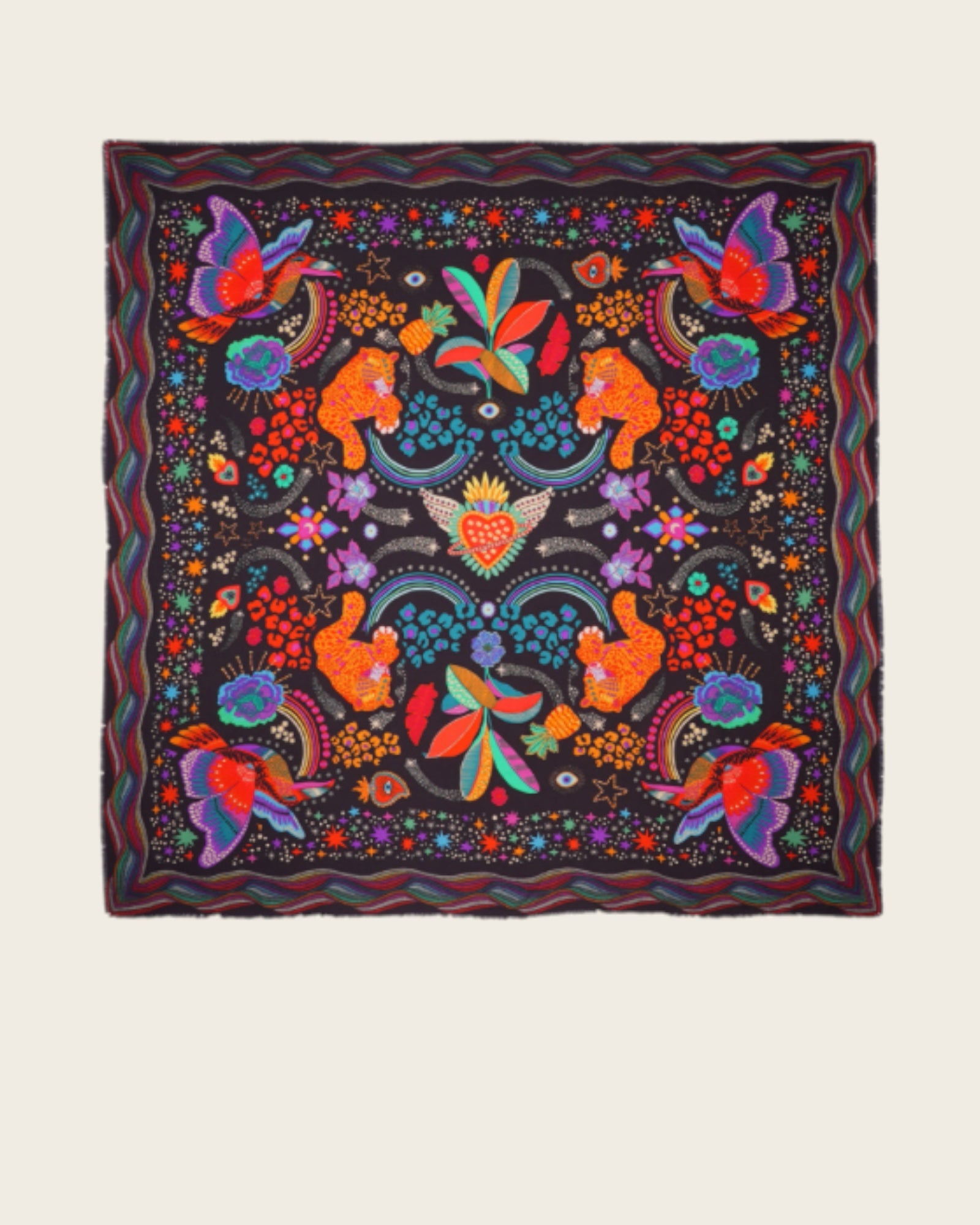 WILD - Foulards Crazy world Big Noir