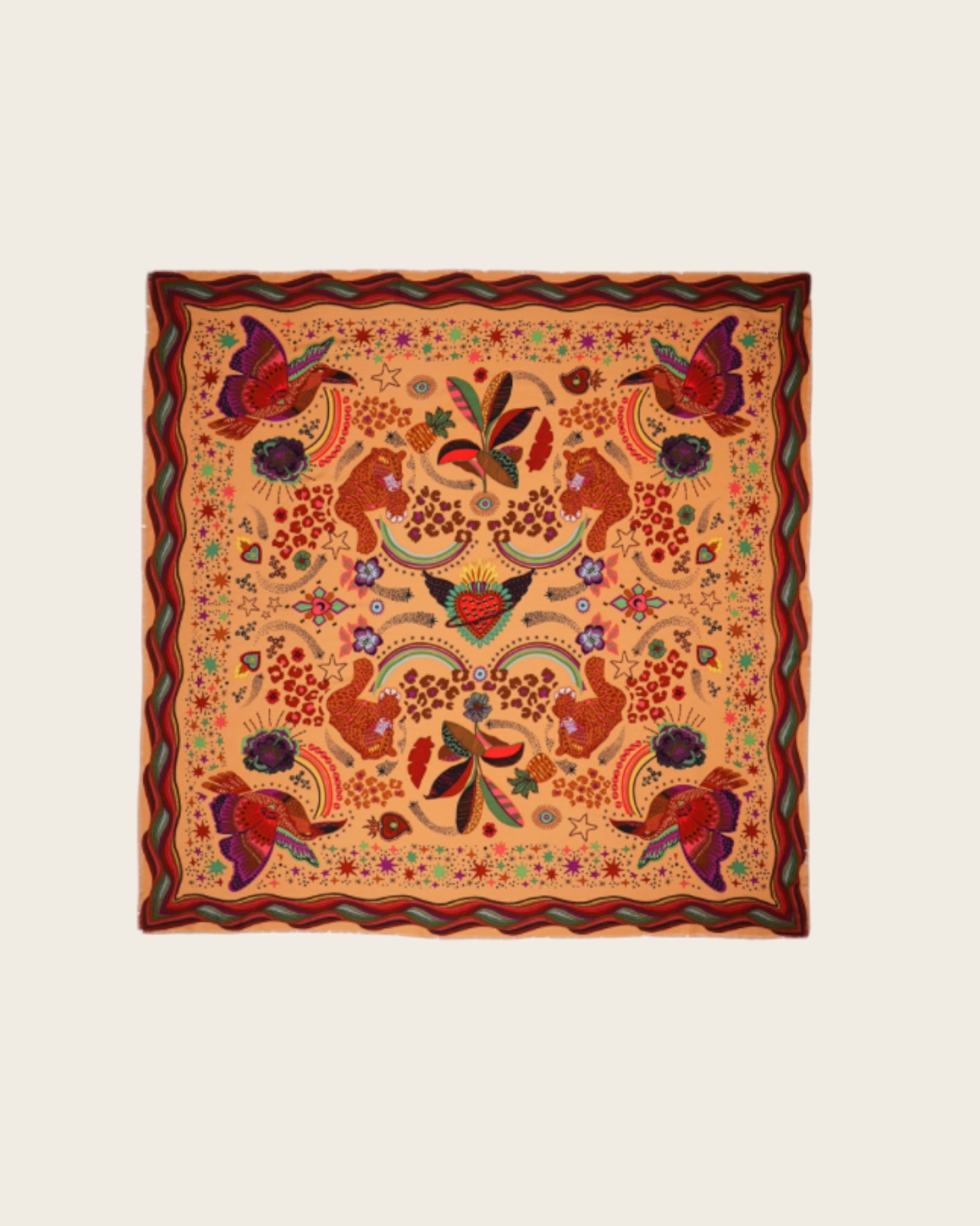 WILD - Foulards Crazy world Big Beige