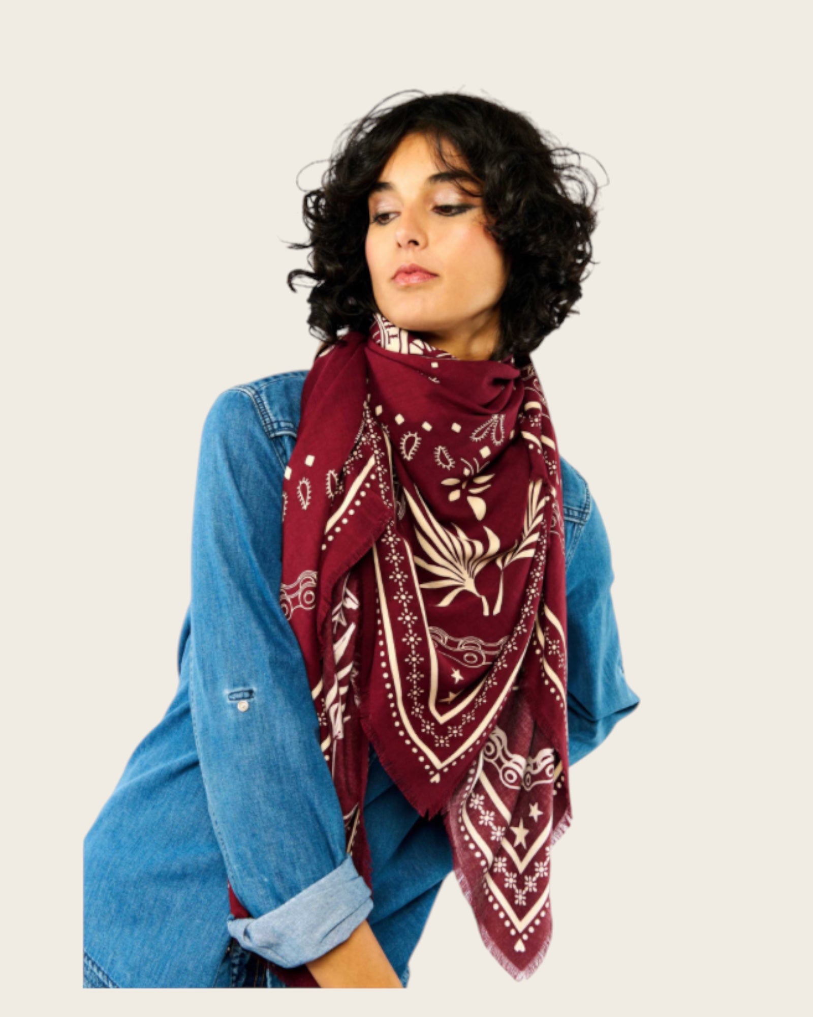 WILD - Foulards Bandana Big Bordeaux