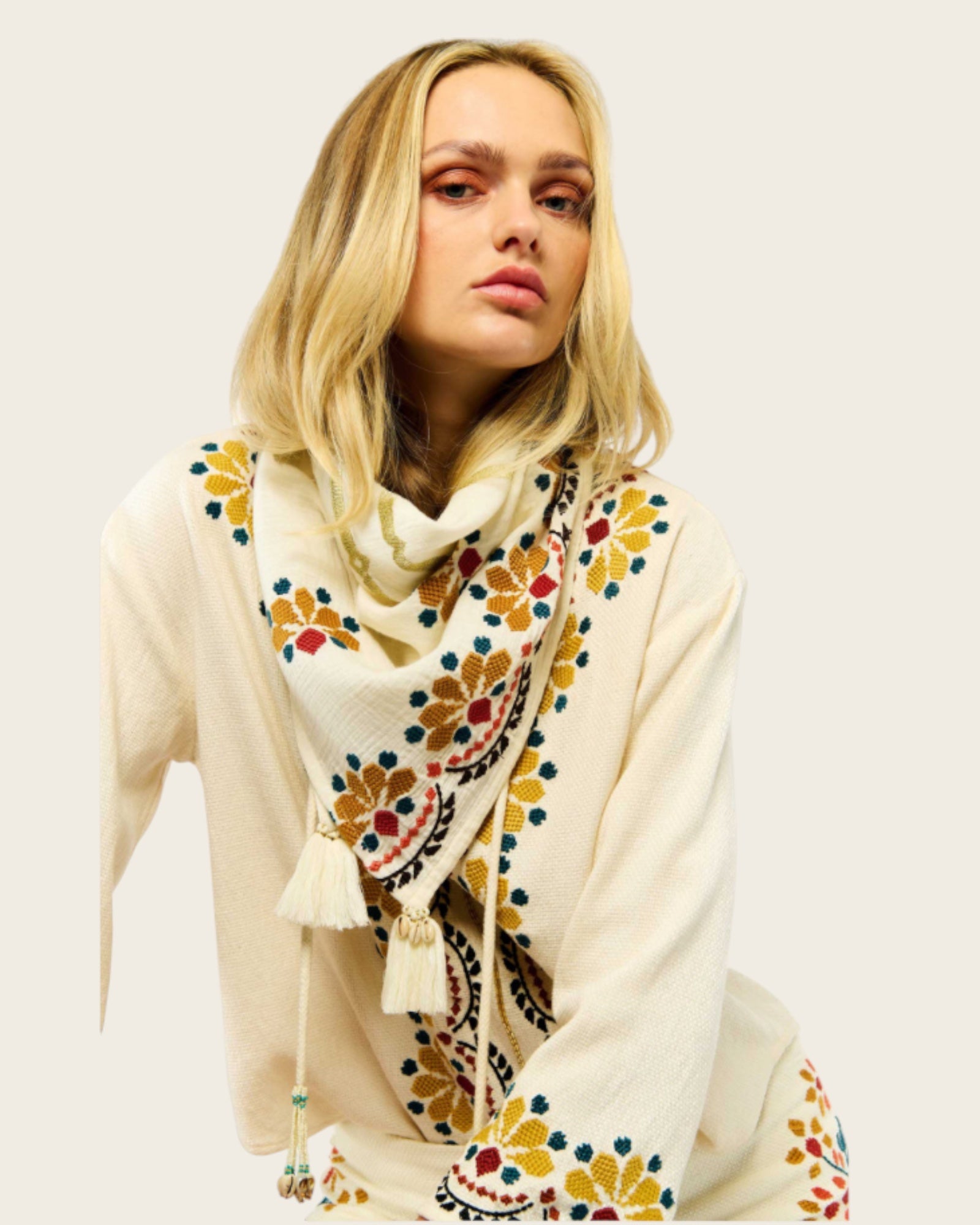 WILD - Foulards Ocampo Ecru