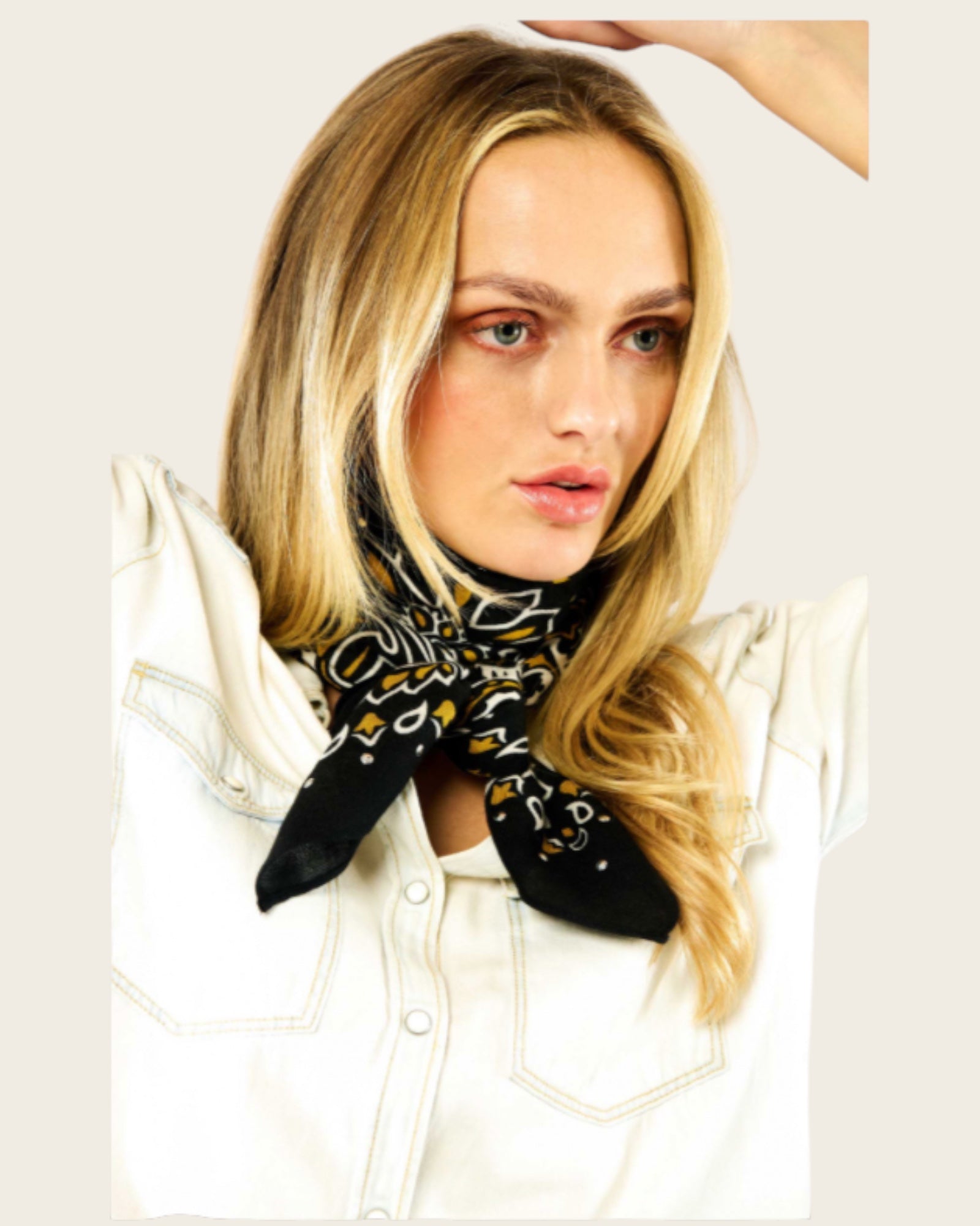 WILD - Foulards Paisley Medium Noir