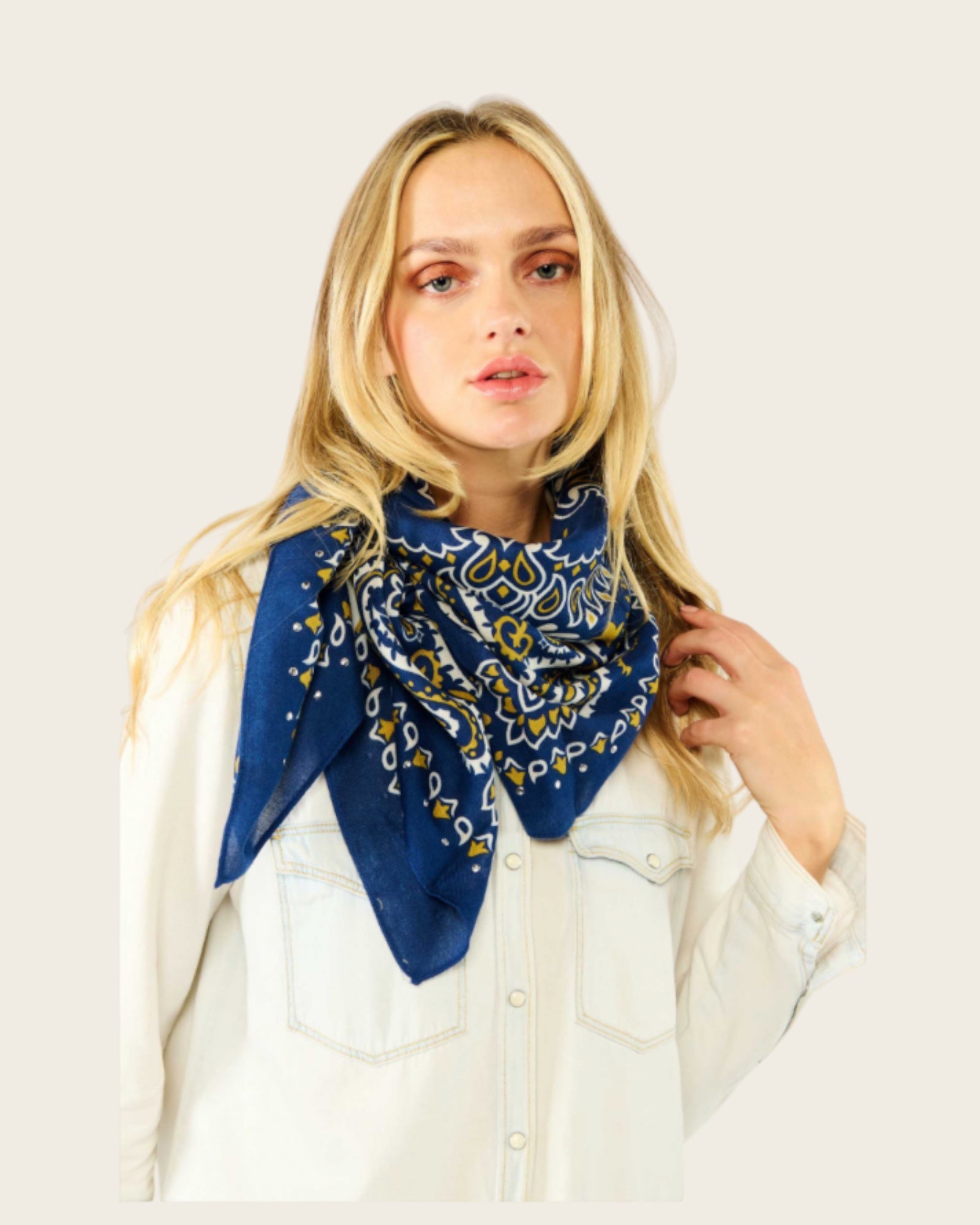 WILD - Foulards Paisley Medium Bleu