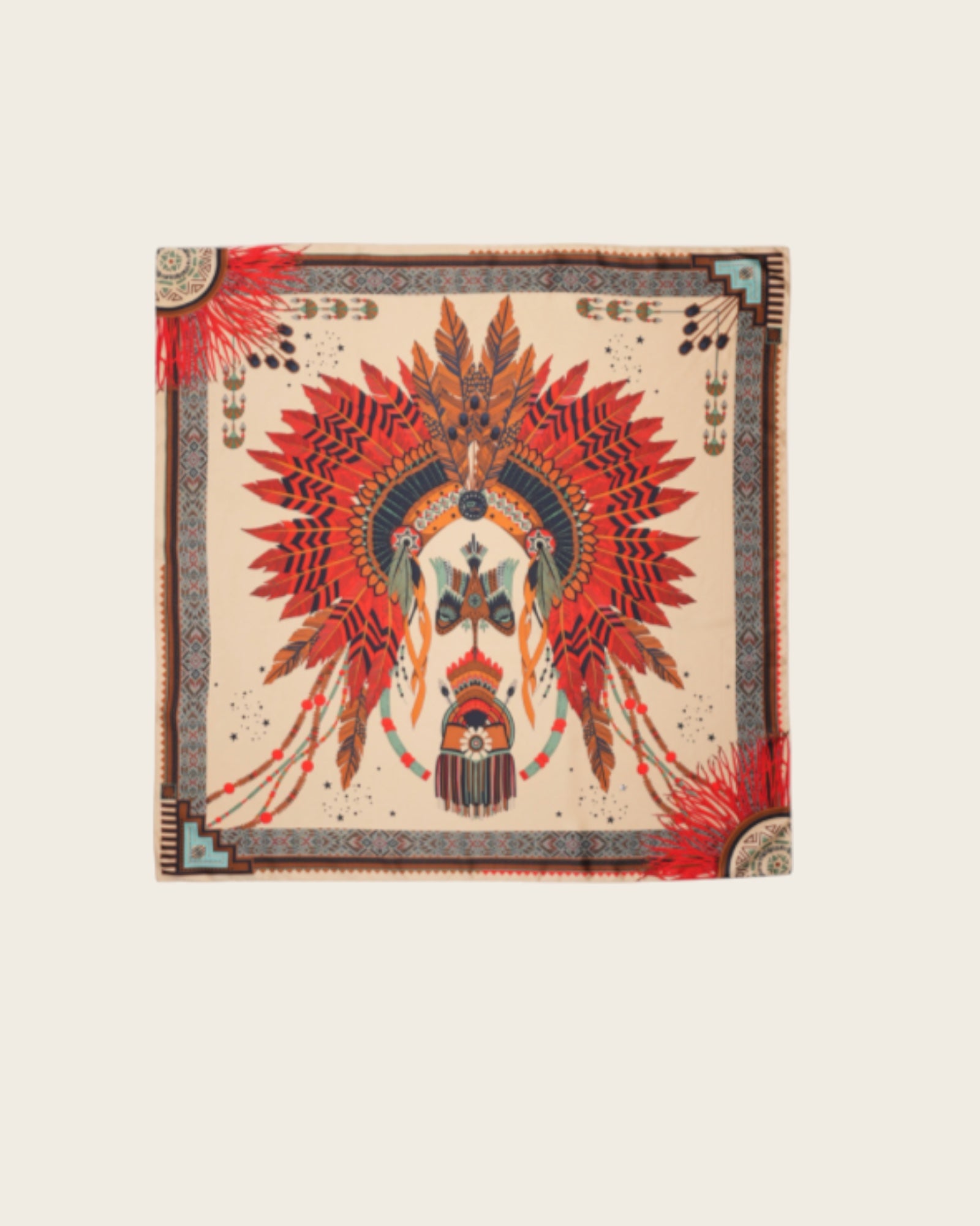 WILD - Foulards Nouveau Western Medium Beige