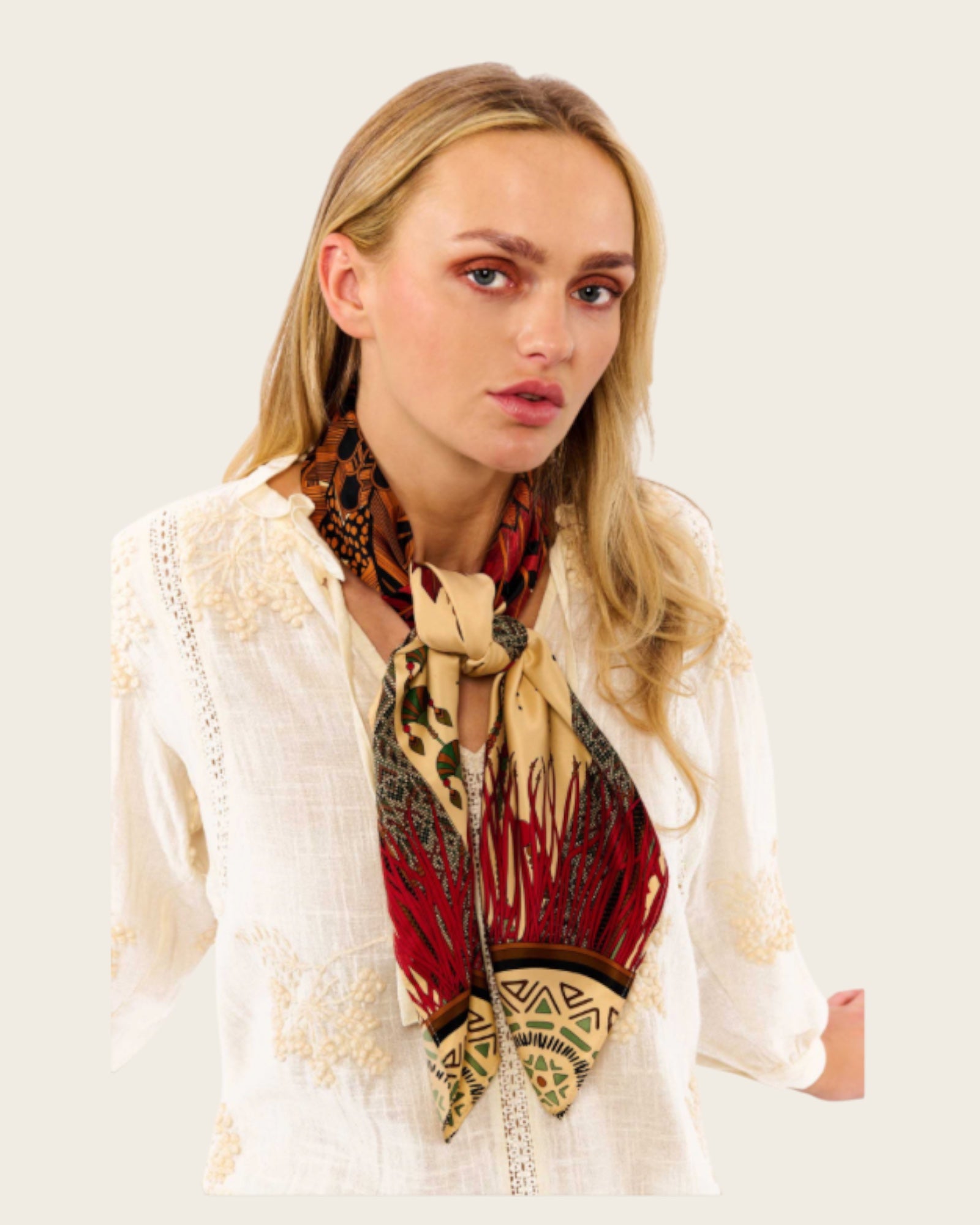 WILD - Foulards Nouveau Western Medium Beige