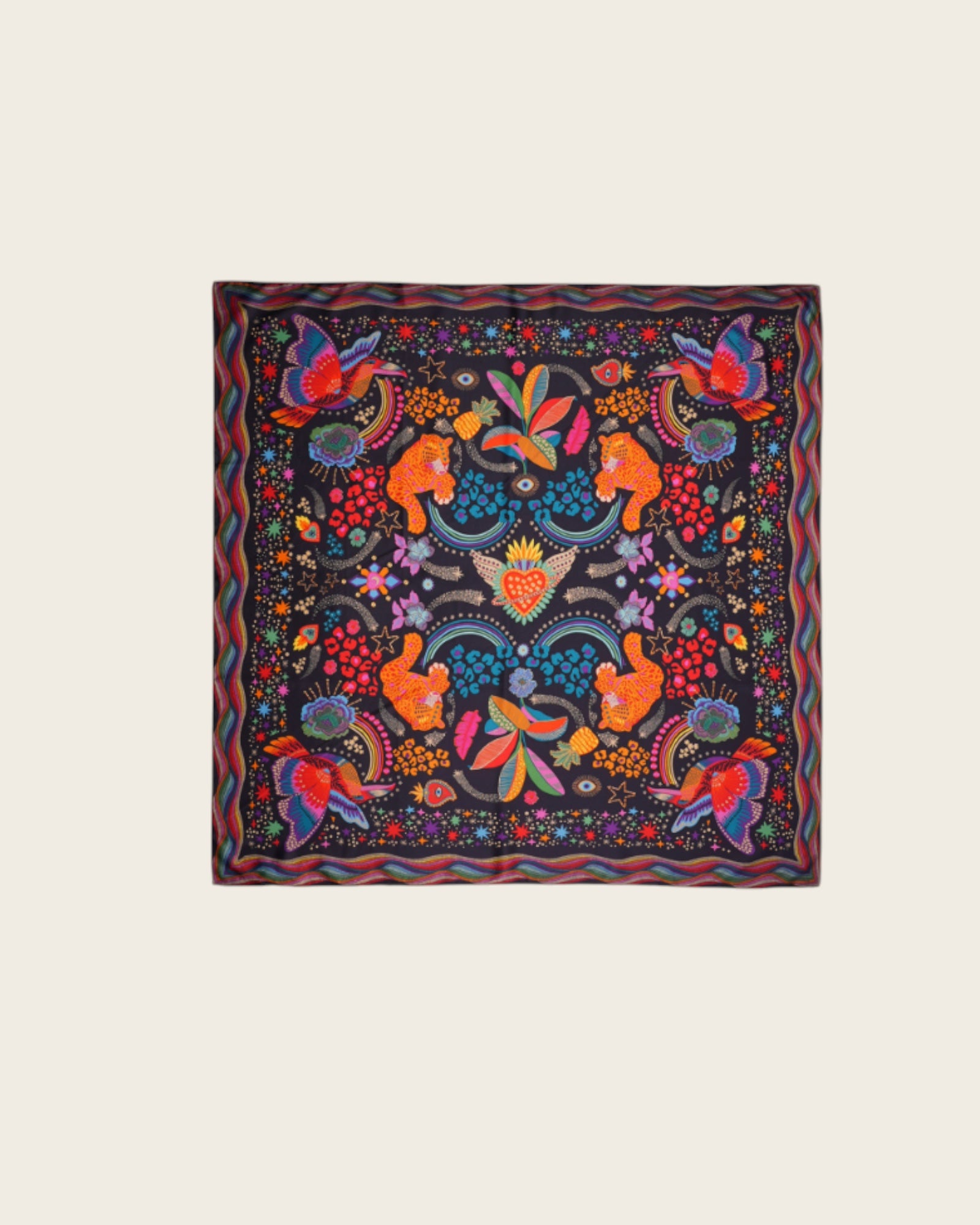 WILD - Foulards Crazy World Medium Noir